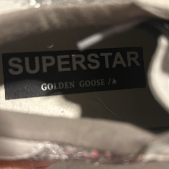 Superstar Golden Goose Silver Glitter Sneakers - Picture 6 of 7